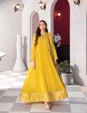 Pakistani yellow dresses collection