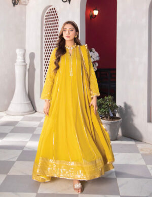Pakistani yellow dresses collection